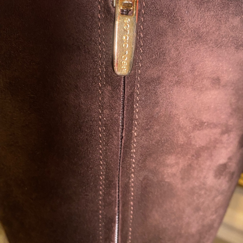 Sergio Rossi Dark Brown Suede Knee High Boots Sz 7 - GREAT CONDITION! - Picture 2 of 8